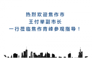 熱烈歡迎焦作市王付舉副市長(zhǎng)一行蒞臨焦作青峰參觀指導(dǎo)！
